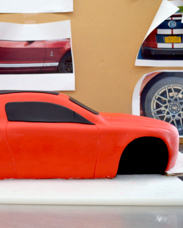 gt 500. cake, 3d cake, car, cake art, red, the fancy cake box, NY, Upstate,